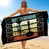 1Pc Vibrant Darts Retro Design Beach Towel, Quick Dry, Multi-Use for Beach Pool Gym Yoga Home Travel, Christmas, Halloween, Xmas Gift M928572