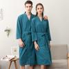 Newly Designed Spring and Autumn Home Wear Nightgown Waffle Bathrobe Quick-drying Couple Pajamas