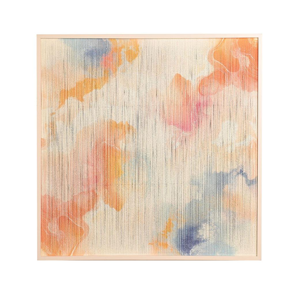 Hestia Thread Wall Art Picture - Multi Coloured Abstract
