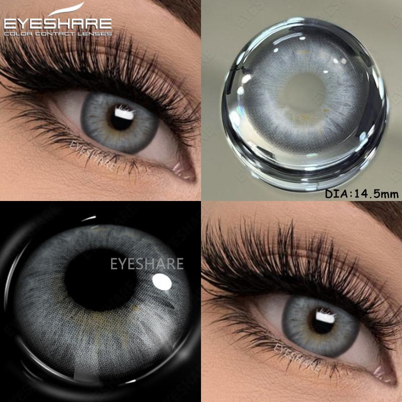 Eyeshare 1 пара новых цветных контактных линз для глаз, модные, синие, коричневые, красивые, для зрачков, годовая носка
