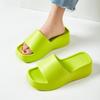 Fashion 2025 Women's New Candy Color EVA Thick Sole Feet Feeling Slippers for 6CM Thick Sole for Home Leisure /External Wear Slippers