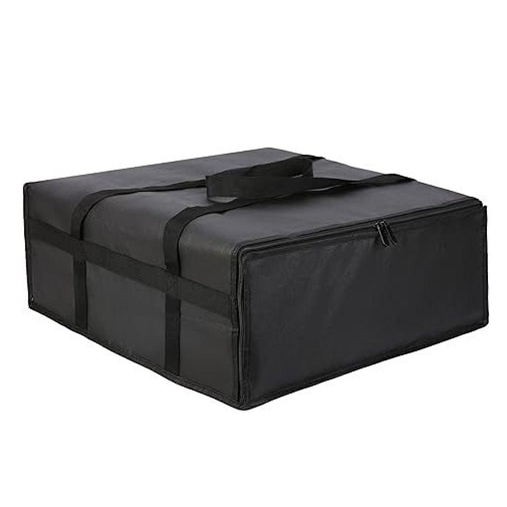 Fully Insulated Pizza Carrier Bag Dual Zippers Food Delivery Bag Takeout Catering