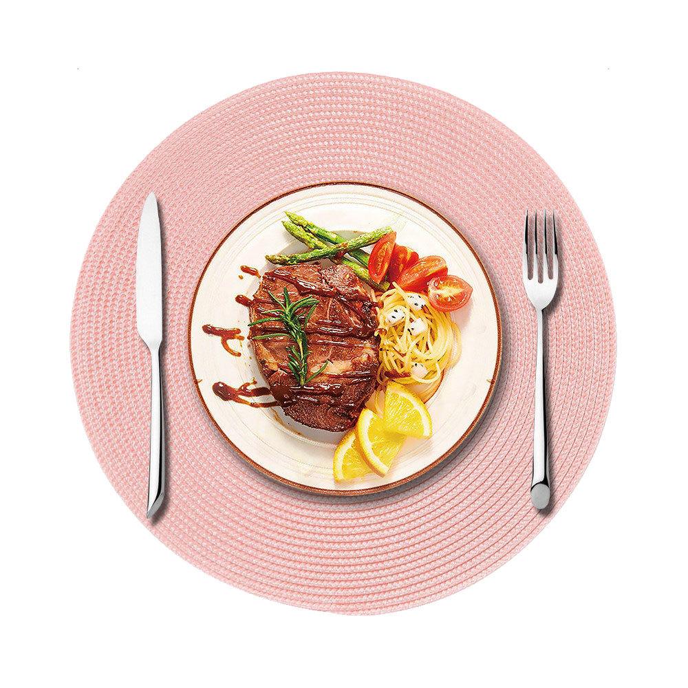 Round Placemats Set  Braided Circle Place Mat Washable Table Mats for Kitchen Dining Table Mixed Color Non-Slip Place mats