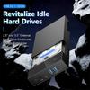 Док-станция для корпуса жесткого диска с 2 портами USB3.0 5 Гбит/с для быстрой передачи данных для 3,5" и 2,5" дисков, подключение USB 3.0 DC12V