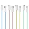 60W PD USB C Fast Charging Cable for iPhone 15 Pro Max 15 Plus Samsung Moto OPPO VIVO Xiaomi Redmi Dual Type C Braided Cable 2m