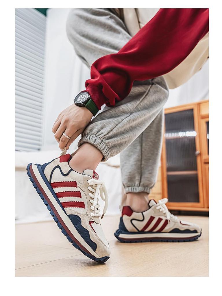 2025 Мужские Модные Легкие Кожаные Кроссовки Папы – Универсальная Повседневная Спортивная Обувь