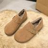 Ретро матовые бархатные туфли Boken женские 2025 новые универсальные туфли на платформе, осенне-зимняя обувь, повседневные хлопковые туфли на мягкой подошве