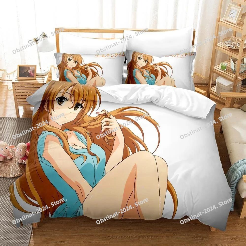 Модный Аниме Комплект Постельного Белья Золотое Время Комплект Постельного Белья Односпальный Полуторный Двуспальный Queen King Размер Комплект Постельного Белья Для Взрослых Детей Спальни Пододеяльники