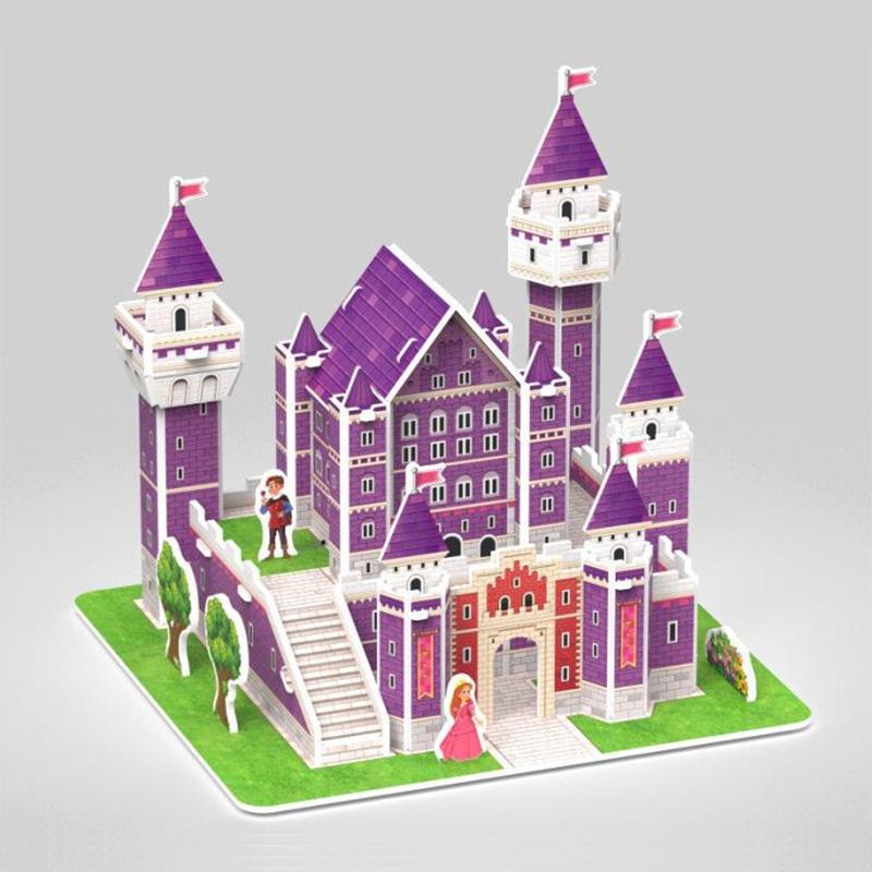 3D Сделай сам Бумажная карточка Пазл Виллы Дом Модель здания Детские Поделки Развивающие игрушки Пазл Настольное украшение