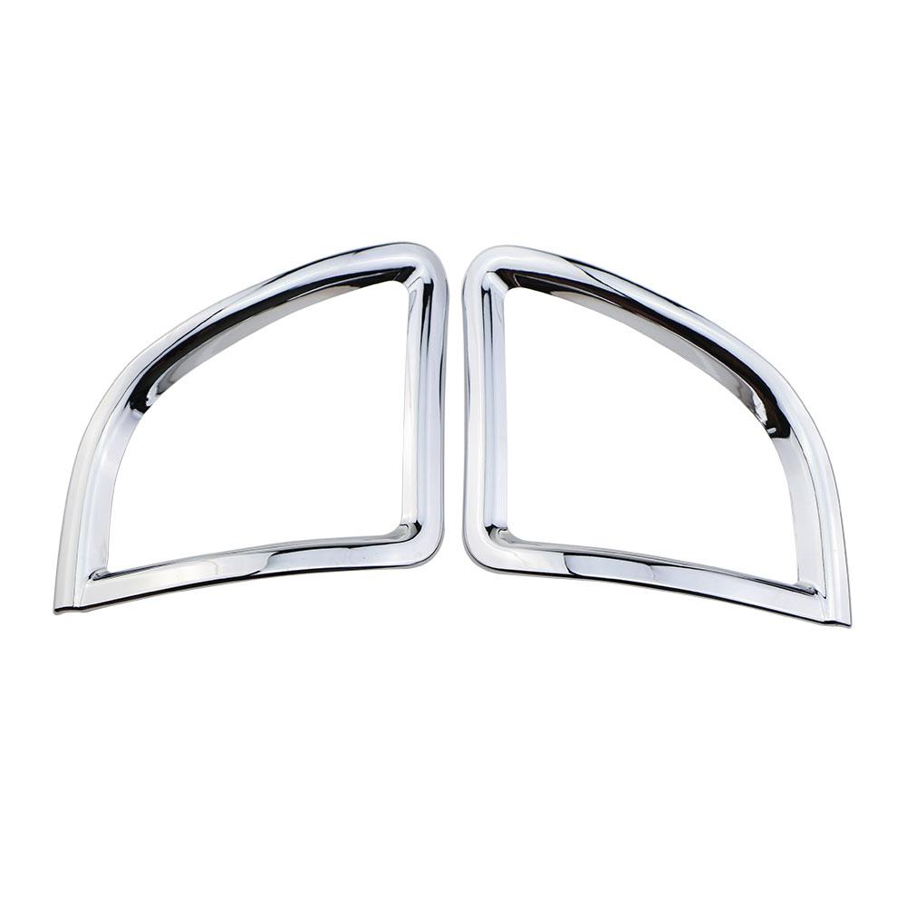 2PCs ABS Chrome Car Rear Back Fog Light Lamp Frame Decoration Sticker Cover Trim for Peugeot 2008 2014-2019 Accessories