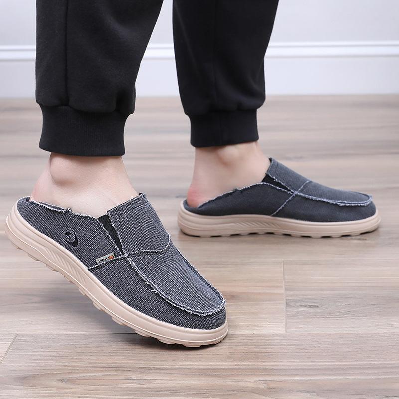 Мужские кроссовки Slip on, повседневные парусиновые мокасины, легкая обувь для ходьбы, кроссовки для вождения, обувь для тренировок в спортзале для мужчин, удобная обувь для бега