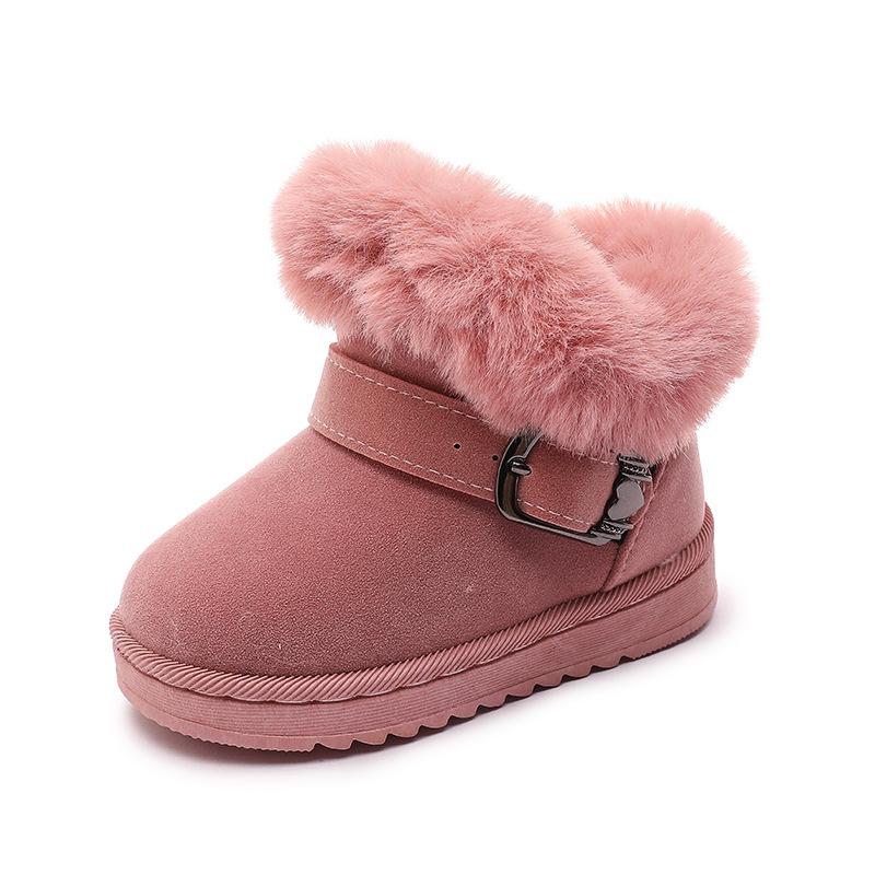 Детские зимние ботинки с добавлением хлопка короткие ботинки