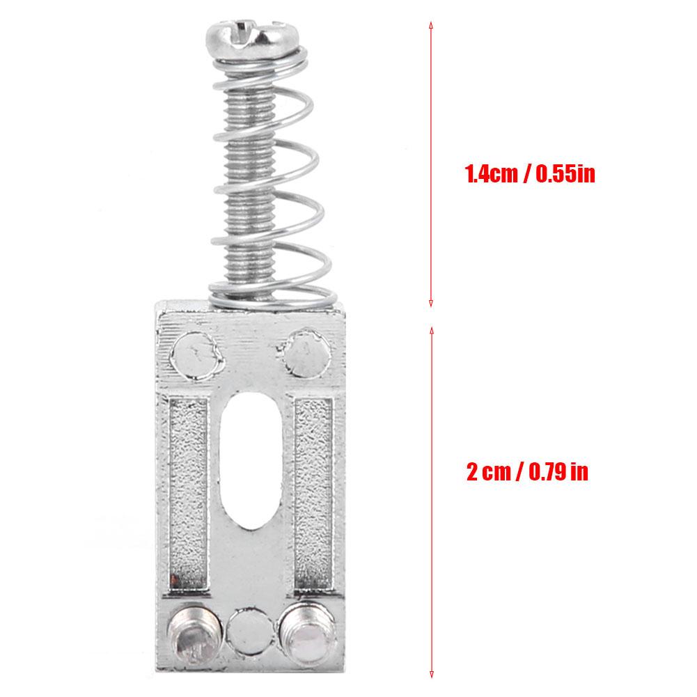 6 шт. металлические седла тремоло с одинарным замком и винтовой пружиной для электрогитары(Серебряный)