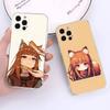 Чехол для телефона аниме S-Spice and Wolf Для iPhone 17,16,15,14,13,12,11 Pro,Max,Plus,X,XS,XR,SE4,E Mini Прозрачный Мягкий Чехол
