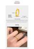 New Chinese Style Gold Heart Closed Ring: Elegant High-End Simple Band Jewelry