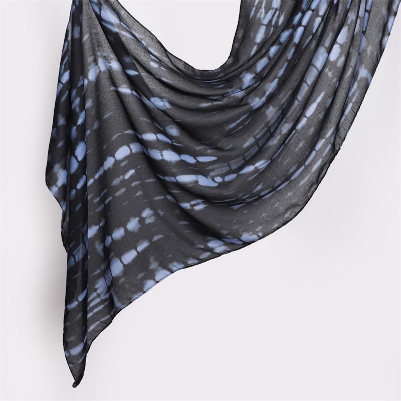 Watercolour Floral Printed Modal Breathable Light Weight Soft Cotton Rayon Viscose Woven Modal Muslim Women Shawl Hijab Scarf