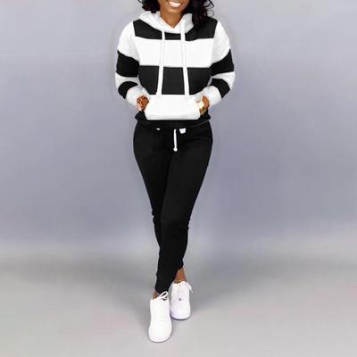 Зимний спортивный костюм женский комплект из 2 предметов толстовки с принтом + брюки спортивная одежда женский спортивный костюм толстовка с капюшоном комплект женская зимняя одежда