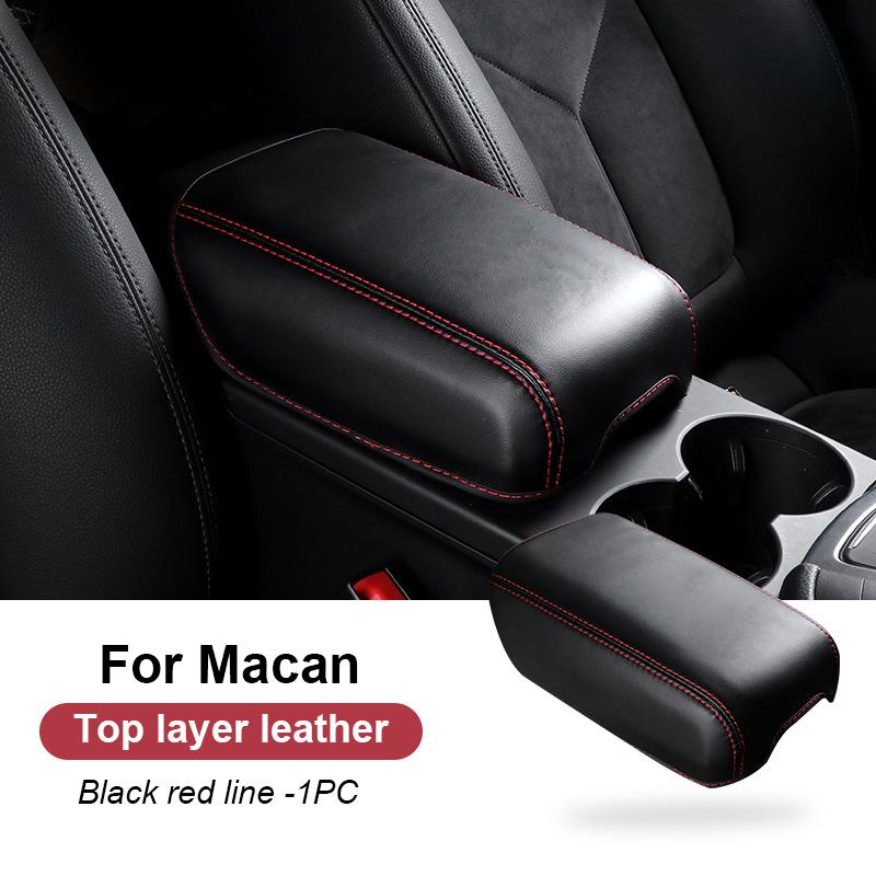AABKV1 For Porsche Mancan 2014-2024 2023 Car Suede Armrest Box Cushion Cover Interior Center Console Armrest Protective Pad Shell Case