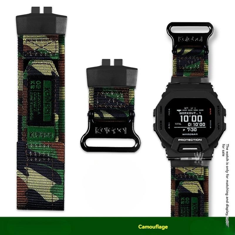 GBD 200 Нейлоновый ремешок для часов Casio G-SHOCK GBD-200SM/UU/RD GBD 200-1/2/9 Модифицированный холщовый ремешок Мужской браслет для активного отдыха