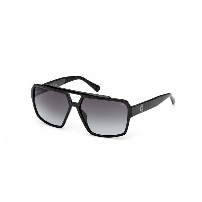 Lunettes de Soleil GUESS GU00223 61/14/145 Shiny black Front injected MAN GU00223