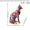 Красочная фигурка кошки из смолы, сидячая поза, декоративное украшение для гостиной, прихожей, стола, офиса, домашний декор