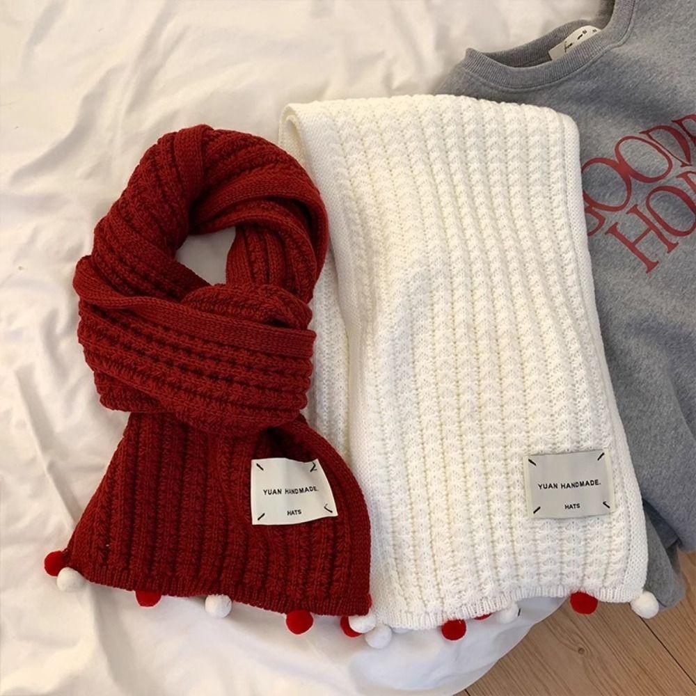 Keep Warm Knit Scarf New Year's Neckerchief New Cross Scarf Women
