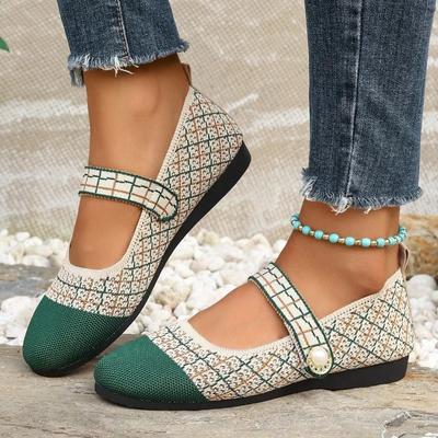 Мода 2024 Горячая Распродажа Обувь Женская Круглый Носок Женские Балетки Осень Дышащая Сетка Смешанные Цвета Мягкая Подошва Повседневная Удобная Обувь на Плоской Подошве