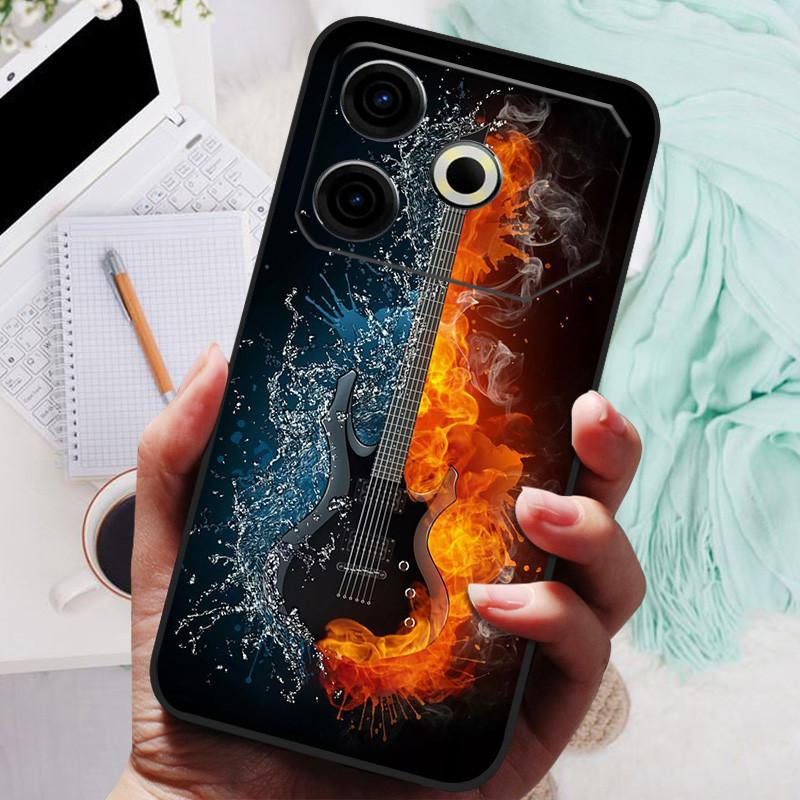 Для чехла Tecno Pova 6 Neo Pova6 Neo Роскошный телефон Силиконовая задняя крышка Для чехлов Tecno Pova 6 Neo Pova 6Neo Защитная оболочка Capas