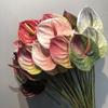 57CM Plastic Fake Single Stem Anthurium Artificial Flowers Artificial Anthurium