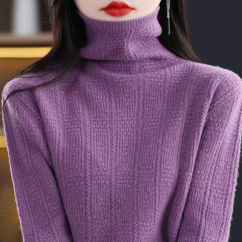 Женский кашемировый свитер Qinghe cashmere 30% кашемир 70% шерсть Женский осенне-зимний кашемировый свитер мягкий и теплый