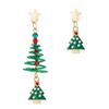 Ретро темпераментные рождественские серьги Рождественская елка Серьги Санта-Клауса Модные и игривые серьги