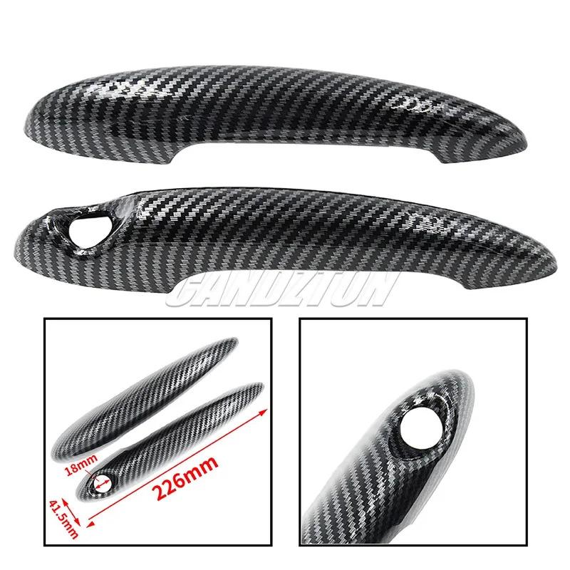 Для BMW MINI Cooper S R50 R52 R53 R55 R56 R57 R58 R59 R61 Черный Глянцевый Или Карбоновое Волокно Накладка на Ручку Двери Автомобиля Автозапчасти