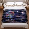 Tree of Life Theme Soft Blanket Personalized Custom Name Text Print Warm Blanket Home Sofa Bedroom Decor