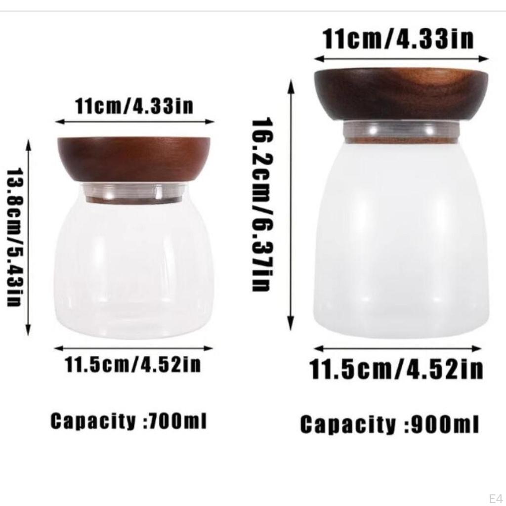 Прозрачная стеклянная банка для еды, кофейный модный контейнер для кухни