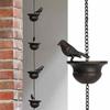 Mobile Bird Outdoor Rain Chain Outdoor Decoration Hanging Chain Courtyard Art Decoration Retro Metal Pendant Crafts Rain Chain