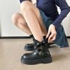 Британский стиль простые коричневые ботинки Мартина на платформе женские лето 2025 новые повседневные тонкие западные модные короткие ботинки