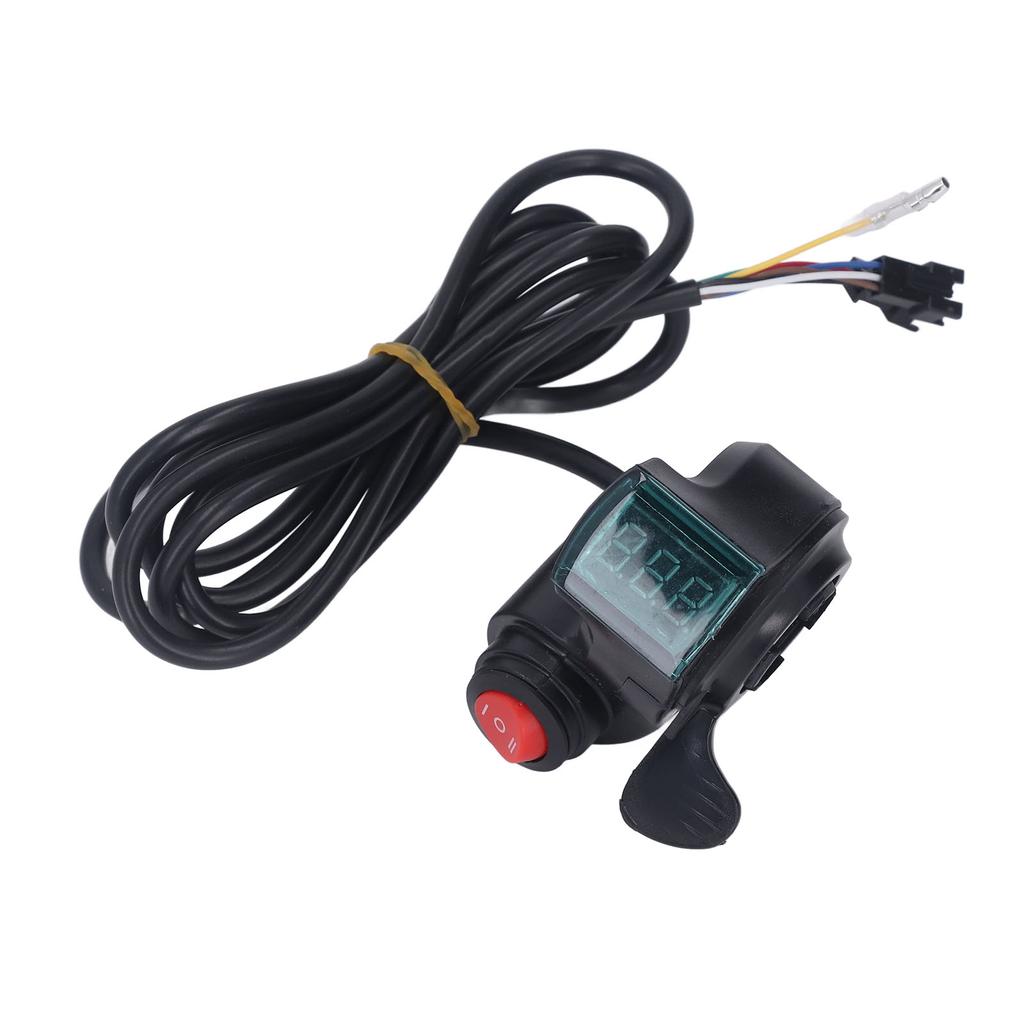Electric Bike Thumb Throttle 3 Speed Digital Voltage Display Bicycle Hand Accelerator for Mountain