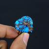 Tree Of Life Tibetan Turquoise Gemstone Copper Wire Wrapped Handmade Jewelry Ring For Gift