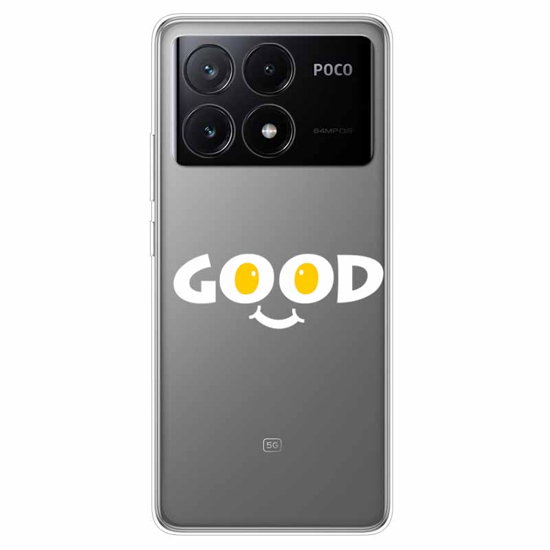 Чехол для Xiaomi Poco X6 Pro Прозрачный Милый Мягкий Силикон ТПУ Чехол для Poco X6 / X6 Pro 5G Чехол для Телефона X 6 X6Pro Прозрачные Чехлы