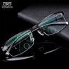 Half-Frame Square Reading Glasses for Men Business Bifocal Progressive Presbyopic Glasses +1.0 +1.5 +2.0 +2.5 +3.0 +3.5 +4.0