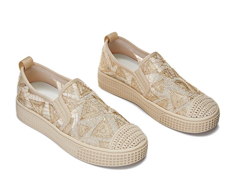 2025 Новые модные женские туфли на плоской подошве весна-лето дышащие кружевные повседневные туфли для рыбалки для девочек удобные мокасины без застежек