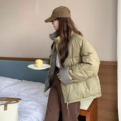 Осенне-зимняя куртка из хлопка, свободная и модная женская одежда, плотная куртка из хлопка, короткая куртка из хлопка, повседневная куртка из хлопка с воротником-стойкой