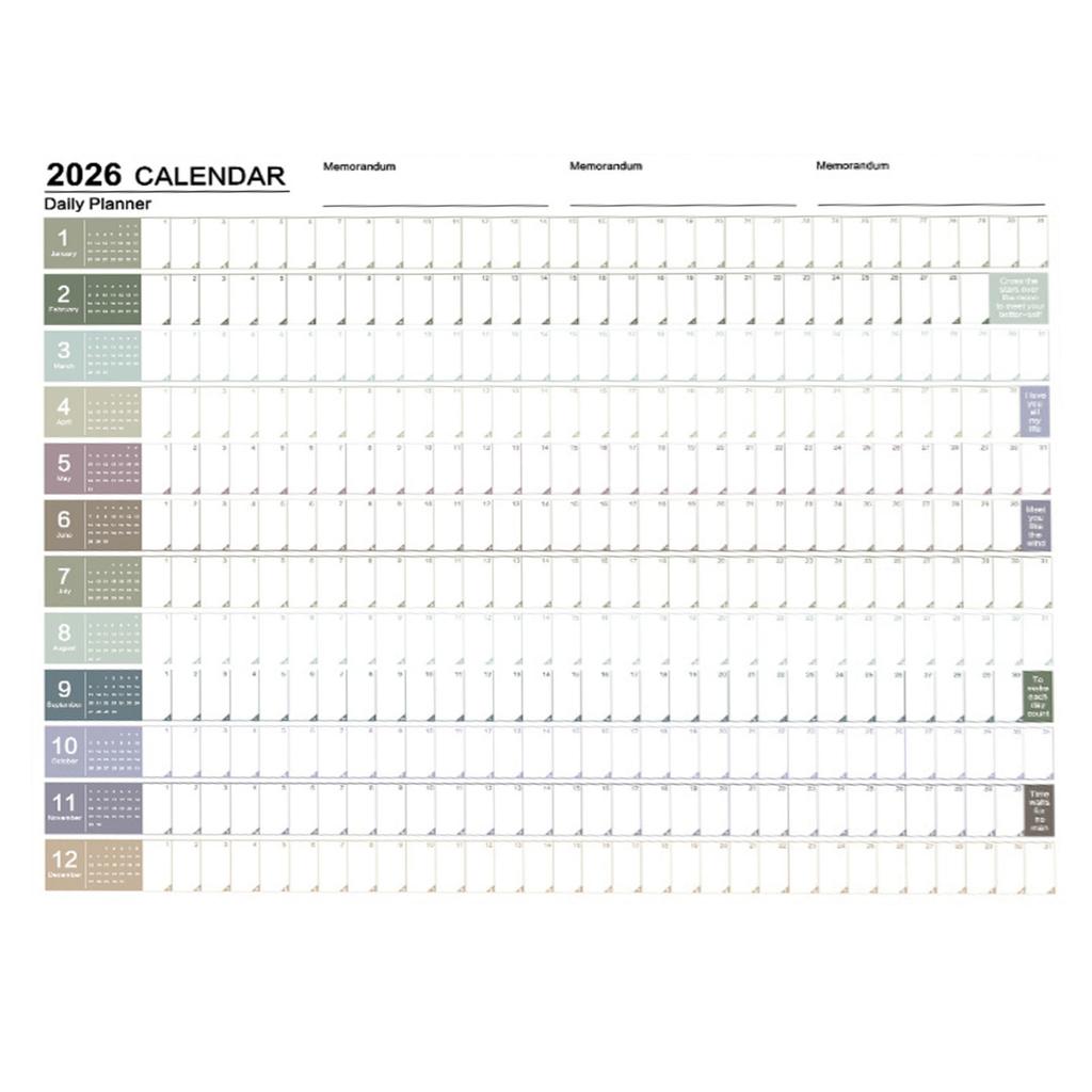 Круглогодичный настольный календарь-планер на английском языке, настольный и настенный календарь, креативный и минималистичный планер