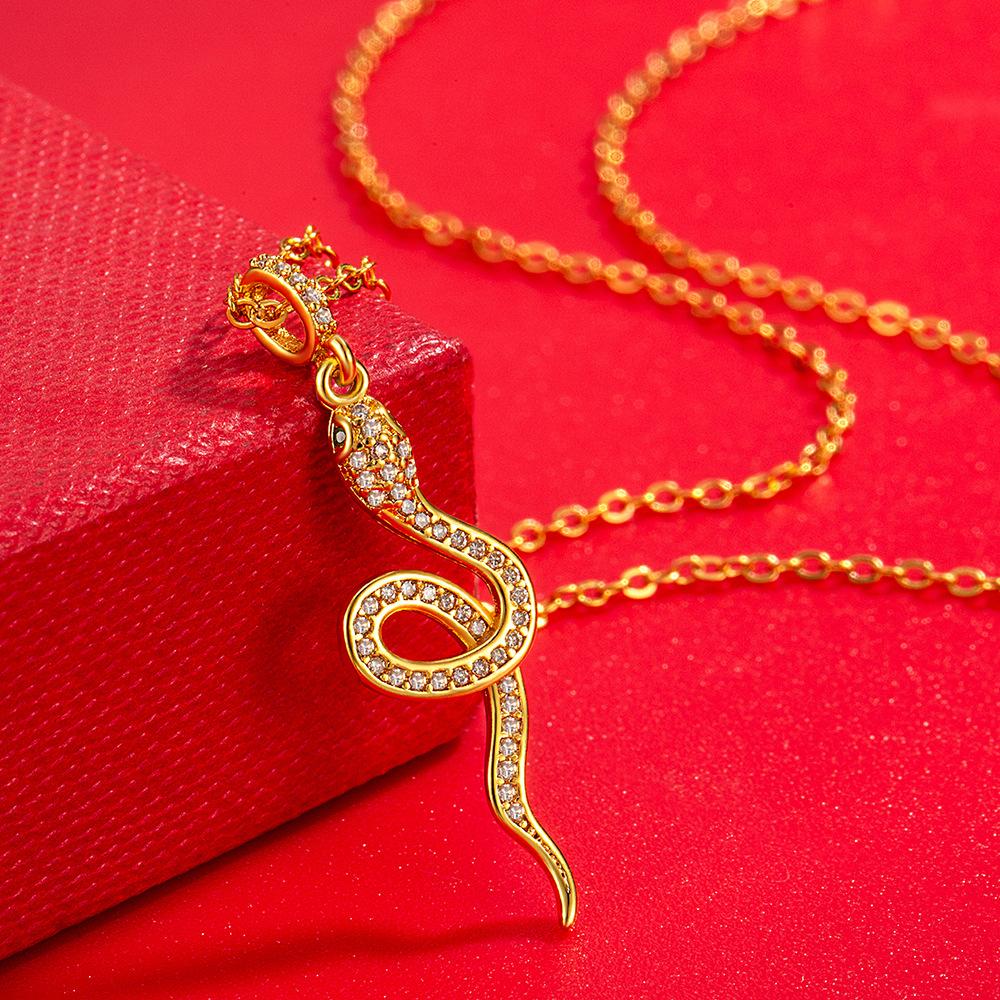 Natal Year Necklace Female Xiaohongshu National Style Versatile High Design Spirit Snake Small Snake Necklace