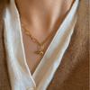 Small Gold Ball Simple Plain Chain Necklace Collarbone Chain Women's Ins Fashion Hip-hop Jewelry