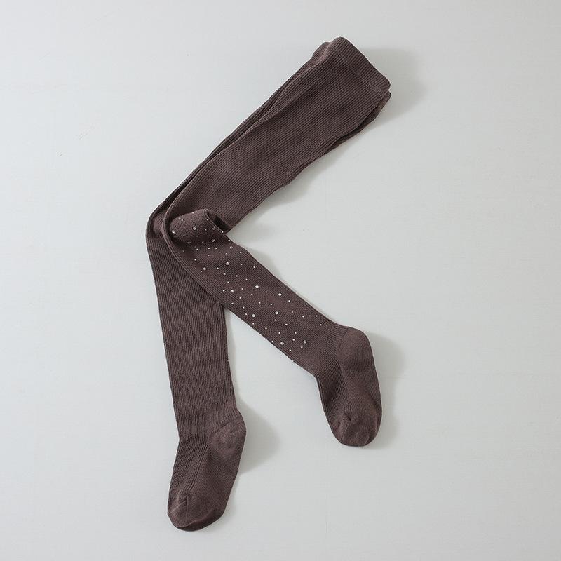 Spring and Autumn's New Sparkling Diamond Starry Sky Soft Cotton Pantyhose Thin Vertical High-elasticity Tight-fitting Pantyhose for Little Girls