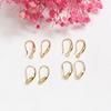 10pcs 14K Gold Ear Hook Diy Accessories, Korean Version Of Simple And Versatile, Special For Smooth Stud Jewelry Materials