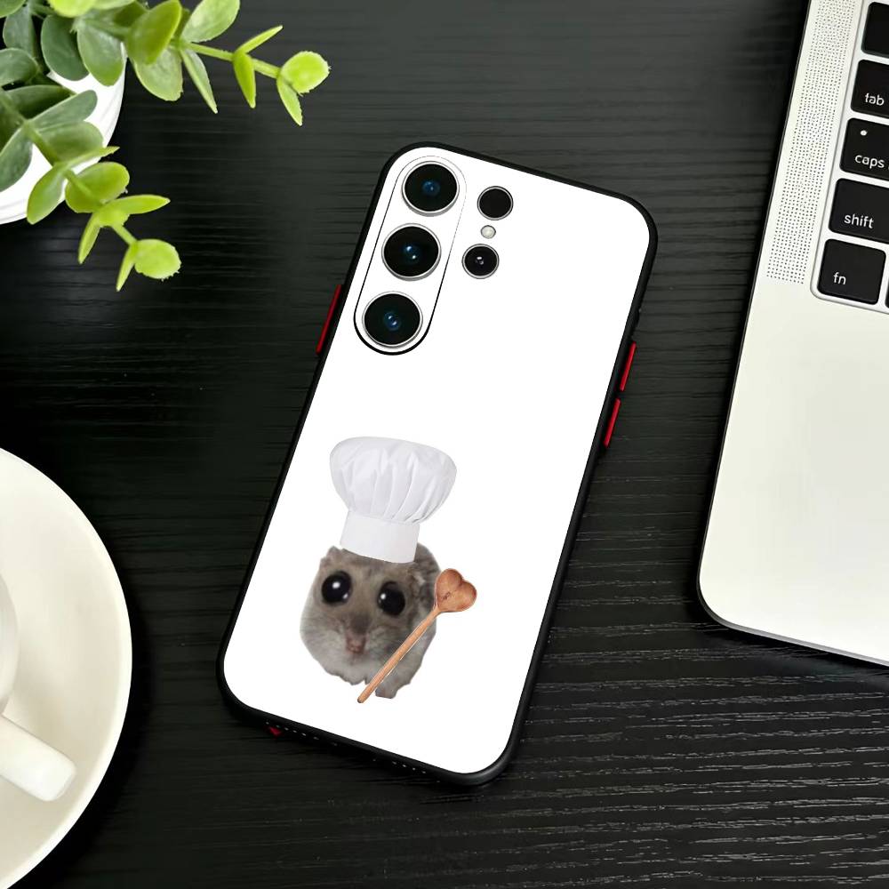 Big-eyed goofy Mouse Phone Case For Samsung S26,S25,S24,S23,S22,S21,S20,S30,Ultra,Plus,Fe,Note,5G Black Cover