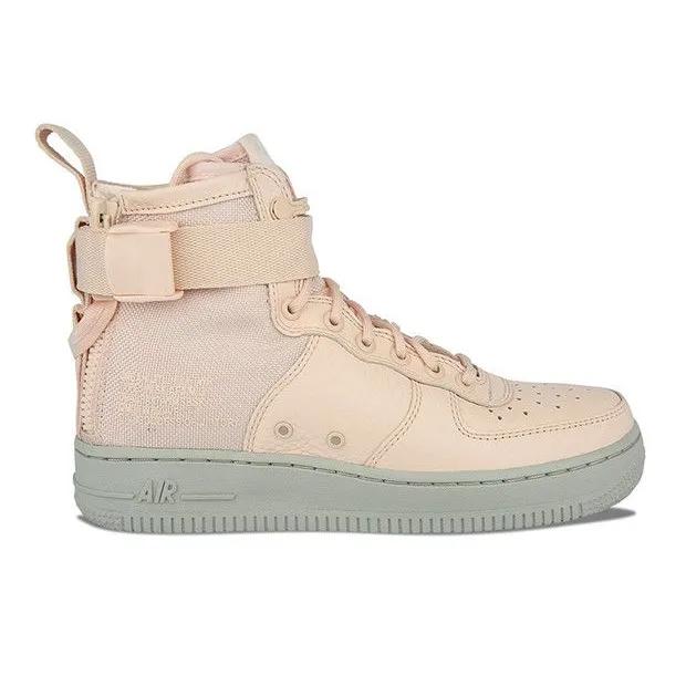 Nike Womens SF Air Force 1 Mid 'Orange Quartz' (women's sizes) Orange Quartz / Pale Grey Skate Shoes AA3966 800