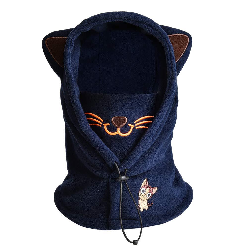 Детская зимняя теплая маска для катания, шапка-балаклава, шапка-пуловер, флисовая снежная шапка